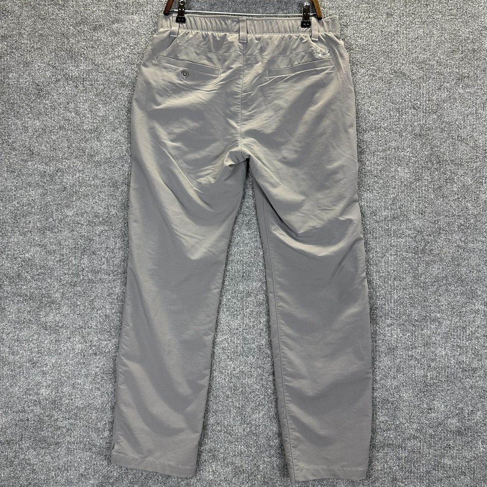 Under Armour Pants Mens 34x32 Gray Chino Elastic Waist Golf Casual Stretch - Picture 9 of 14